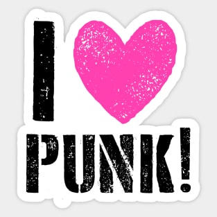 I LOVE PUNK! Sticker